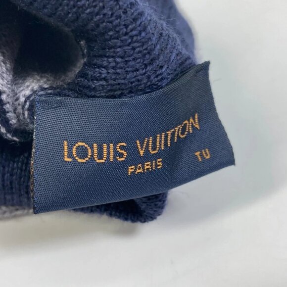 LOUIS VUITTON M71247 Gon-LV Horizon gloves wool gray/blue - Picture 2 of 9